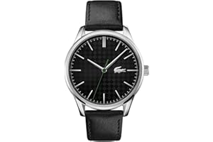 Lacoste Montre Analogique à Quartz pour Homme Collection Vienna avec Bracelet en Cuir Noir - 2011047