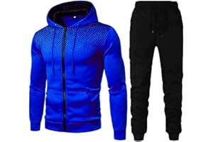 WZYYDS Tenue Sport Homme Décontracté Hooded Survetement Pas Cher Ensemble Jogging Homme Sport Chic Veste Zippée Avec Capuche Pantalon Jogging De Sport