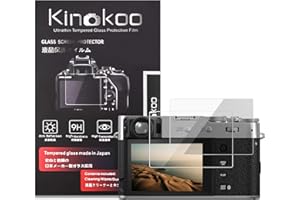 X100V Screen Protector, MUZIRI KINOKOO 0.25mm 9H Hardness X100CV Tempered Glass Screen Protector for Fuji X100V Camera, Bubble-Free/Scratch Resistant (Pack of 2)