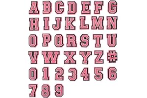 HJDJBD Lot de 37 épingles Crocs roses - Lettres de A à Z - Décoration personnalisée - Pour garçons et filles - Décoration - Lettres de A à Z - Chiffres de 0 à 9