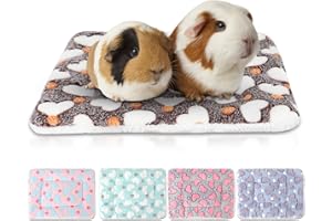 ‎SBAYOOL Sbayool Pack of 5 Guinea Pig Fleece Blankets, Claw or Heart Shape Pattern Small Animal Plush Bed, Warm Fluffy Puppy Blanket for Kittens, Rabbits, Chinchillas, Ferrets, Hamsters, 32 x 25 cm