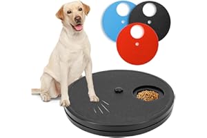 BEZHGOC Dog Nail Scratchboard, 3 in 1 Dog Scratch Board for Nails with Built-in Snack Box Sandpaper Rotating Round Dog Claw Grinder Dog Nail File Toy for Pets Nail Care(3 Sandpapers Included)