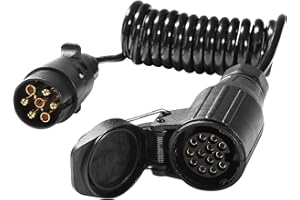 ETUKER Cavo di Prolunga Rimorchio 7 Poli 1.8M 12v Cavo Adattatore con Spina 7 Poli a Presa 13 Poli