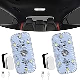 URAQT Luce Notturna per Abitacolo Auto con 6 LEDs, 2 Pezzi Luce Touch con Tattile Sensore Interruttore, Ricaricabile Tramite 
