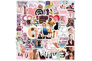 KEULABLEN Autocollants féministes, lot de 100 autocollants Girl Power, autocollants d'activisme pour les droits des femmes pour vinyles imperméables, skateboard, enfants et adolescents