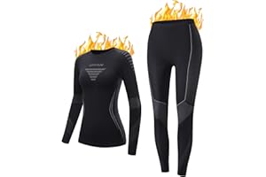 EFFAN Thermounterwäsche Damen Skiunterwäsche Funktionsunterwäsche Warm & Atmungsaktiv Ski Unterwäsche Frauen Set Thermo Unterwäsche Sportunterwäsche Im Herbst Winter