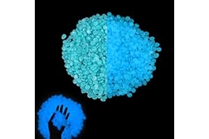 CPYJW 300 Stück Leuchtende Steine,Leuchtsteine Garten Leuchtsteine Garten Solar Weiße Leuchtstein für Garten Gehweg Garten Dekorative Steine für Gehwege Outdoor Deko Aquarium Pfad Rasen Garten (Blau)