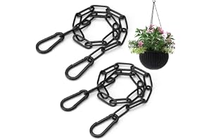 Kedja i rostfritt stål, svart, 2 stycken, 0,6 m kedja i rostfritt stål med karbinhake, metallkedja för upphängning, länkkedja i rostfritt stål, kedja för staketportar, trädgårdsportar, burgrindar för