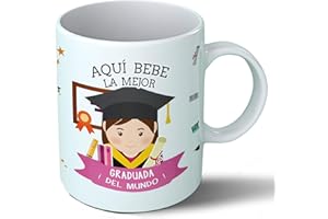 Planetacase - Taza graduada - Regalo Original - Cerámica 330 mL - Taza Desayuno Apta para Microondas y Lavavajillas - graduación Fin de Carrera Ceramica 330 mL