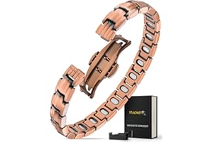 ‎MAGNETRX MagnetRX® Reines Kupfer Magnet Armband Damen – EllipseMAX 5X Stärke 5.000 Gauss Magnetische Kupferarmbänder – Verstellbares Kupfer Armband Frauen mit Größenwerkzeug – Kupferarmband Damen