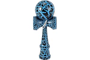 ZEELYDE Wooden Toy Sports Kendama Toy Children and Adults Sports Crack Beech Wood Colorful Design Black and