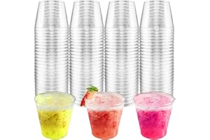 Hengxinc Lot de 100 verres à shooter plastique gobelet Transparent tasse plastique 3cl bol plastique 30ml tasse en plastique Fête Bar Cocktail fête dessert vin de fruits jus de fruits boisson gâteau