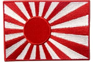 EMBTAO Bandera de la Marina de Japón Emblema Nacional Parche Bordado de Aplicación con Plancha