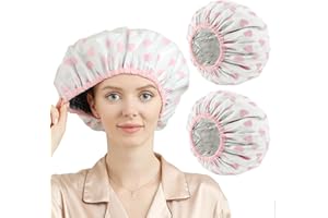 Nayyana 2 pièces Bonnet Chauffant pour Soins en Profondeur, Bonnet de Soin en Aluminium pour Usage Domestique et Salon, Bonnet de Soin Double Couche, Outils de Coloration des Cheveux