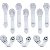 LuvLap Baby Safety Furniture Locks, Pack of 10, Adjustable and Flexible with 3M Adhesive, Safety Locks for Kids, Child Safety