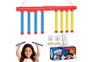 ADDLUCK 2 Player Catching Sticks Game, Adjustable 3 Speed Reaction Drop Sticks Game,Drop Reaction Games,Hand Speed Challenge Games,Reflex Ga-me for Kids Adults Families (Yellow, Blue)