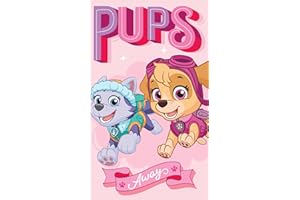 Carbotex Asciugamano per bambini, 30 x 50 cm, Paw Patrol Skye, rosa