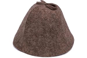 Ger3as bastuhatt 100% ullfilt naturligt med broderi för kvinnor och män, välmående ull filt mössa av högsta kvalitet Bad Besen