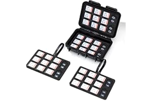 KIWIFOTOS Custodia per schede SD e micro SD, 132 scomparti, impermeabile IP67, con design a 4 strati, per 44 schede SD, SDHC, SDXC e 88 schede Micro SD, ideale per accessori per fotocamera