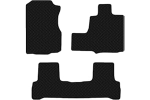Carsio Black Floor Rubber Tailored Car Mats 3mm 3pc Set TO FIT - Honda CRV 2006-2012 Automatic