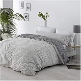 COTTON ARTean Duvet Cover 150 cm Bed Grey Microfibre Buttons | Includes 3 pieces: F duvet 240 x 220 cm + 2 pillow closure but