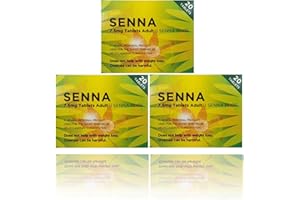 ESPICE Set of 3 Pack Senna Pods Herbal 60 Laxative Tablet Relieve Constipation in Adults & Children Over 12 Years