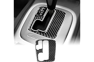 KUNGKIC Pour Porsche Cayenne 2009 2003-2010 Panneau de décoration de console centrale de voiture Panneau de décoration Levier de vitesse Cadre intérieur Fibre de carbone Autocollant Accessoires Cadeau