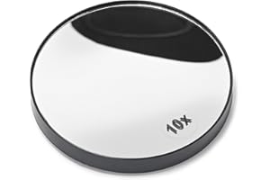 Manicare Lustro powiększające z 10-krotnym powiększeniem, okrągłe lustro idealne do pęsety brwi i profesjonalnego nakładania makijażu, z przyssawkami dla łatwości użytkowania i podróży