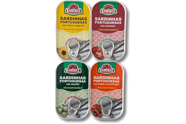 Portugisiska sardiner konserver set – 4 burkar – Ramirez – Portugal