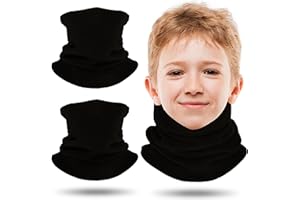 MOAZIFI Loop Schal Kinder, 2 Stück Schlauchschal Halswärmer, Schlauchschal Kinder Winddicht und Warm für Skifahren, Radfahren und andere Outdoor-Abenteuer