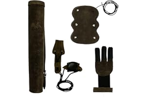 ‎ELTORO elToro [Special Set] Wild Colorz - Set - Shooting Gloves, Arm Guards, Quiver & Tension Cord; Great Set, Useful Accessories for Archery, Many Colours