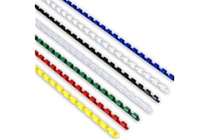 RAYSON Plastic Binding Combs, 20 Sheets, 6mm, Colourful, 21 Rings, A4, Box of 100