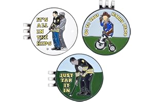Tibapla 3 Marcador de Pelotas de Golf con Clip de Sombrero magnético,Clip para Sombrero de Golf con Marcador de Bola Magnético,Marcador de Golf Metal Clip Magnético,Clip de Sombrero de Golf