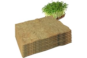 BEAHING Bandeja de cultivo de microgreens, esteras de cáñamo de 8 piezas para cultivar microgreens 10x20 '' kit de crecimiento de microgreens brotes de semillas orgánicas para bandejas de inicio de semillas
