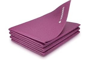 ‎NAVARIS Navaris Klappbare Yoga Matte Fitnessmatte - 4mm Sportmatte Fitness Pilates Sport Gymnastikmatte rutschfest - Reise Yogamatte faltbar - versch. Farben