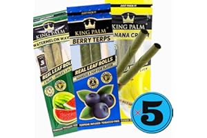 JUSTSMOKE.ME King Palm | Flavoured Pre Rolled Wraps | (Slims) 1.5g - 5 packs | Smoking Accessories