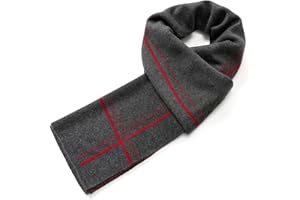 Villand Luxuriöser Merinowolle Gestreifter Herren Schal - Geschenkbox Eingewickelt Winter Weiche Warme Dicke Strickkrawatte für Herren