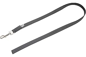 IDC Color & Gray gumierte Leine, 14 mm x 1 m ohne Schlaufe, Schwarz-Grau