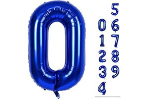 LINGQIANG Luftballon Geburtstag Zahl 0 Navy Blau, 40" Riesen Marineblau Folienballon Zahlen 0, 101cm Dunkelblau Zahlenballon 0 Geburtstagsdeko für Junge, Helium Ballon Zahl 0 Deko zum Mann Jubiläum Party