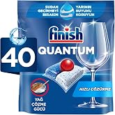 Finish Quantum 40 Kaps&uuml;l Bulaşık Makinesi Deterjanı Tableti (1 x 40 Kaps&uuml;l)