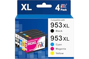 Starink 953XL Multipack kartridże do drukarki, kompatybilne z HP 953XL Multipack, HP 953 XL do HP Officejet Pro 7720, 7740, 8710, 8715, 8720, 8730, 8718, 7730, 8728, czarny, cyjan, magenta żółty, 4