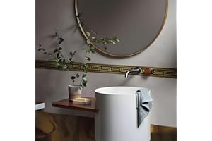 neukids battiscopa adesivo bordi in oro nero,motivo greco geometrici bordi per carta da parati,battiscopa pareti della cucina, decorazione carta da parati 200x10CMx2Rotoli