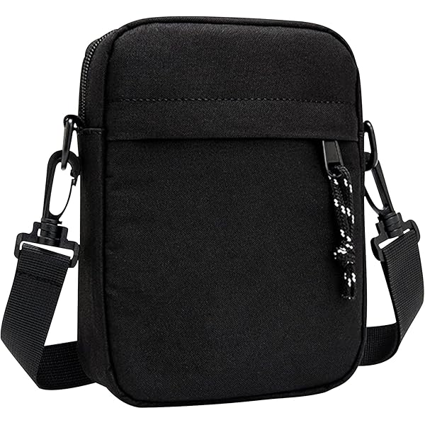 Long Keeper Sling Bag Mens Shoulder Bag - Anti-Theft Password Lock Crossbody Man Bag Chest Bag with USB Port Casual Waterproof Sling Backpack for Men Women, Black With Brown, 17cm(W) x 8cm(D