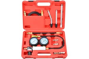 Zoomtools Kit testeur de fuite de moteur - Kit testeur de fuite de moteur à essence avec tige d'extension - Kit de test de fuite de cylindre pour test de pression et de taux de fuite - Double