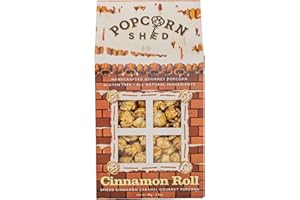 Popcorn Shed Cinnamon Roll Gourmet Popcorn (1 x 80g) - Spiced Cinnamon Caramel Gourmet Popcorn, Easy & Low Calorie Snack, Perfect for Parties, Movie Nights & Gifting