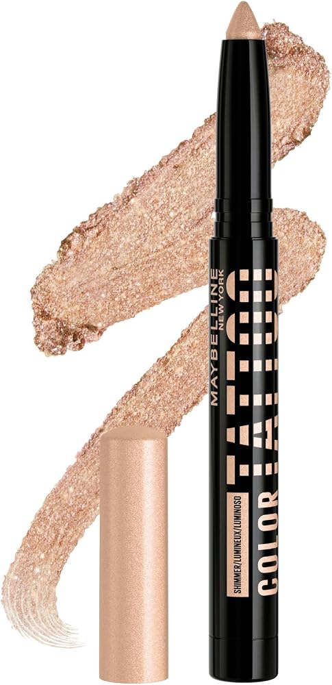 Maybelline New York Color Tattoo 24H Eye Stix - Courageous | Hepsi bir arada göz kalemi, parıltılı cilalı, entegre kalemtıraşlı göz farı kalemi, Color Tattoo Eye Stix