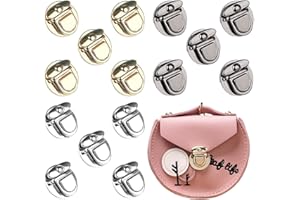 NHPY 15 Pièces Fermoir Sac a Main, Attache Sac,Fermoir Cartable, Fermoirs de Sacs Purse Lock, Attache Cartable Fermoir, Tuck Lock, Attache Cartable, pour Sac à Bandoulière Fermoir Sac Serrure Fermoir