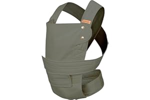 marsupi Classic Babytrage - Neugeborene von der Geburt bis zu 15 kg - Baby Erstaustattung - Klett-Verschluss - Leicht und Kompakt - Olive L