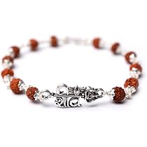 Buy Hem Jewels Pure Silver Rudraksha Rakhi for Brother | Silver ...