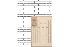 NAKLEO Stencil per Pittura Grandi Dimensioni 59x95cm, Muro di Mattoni Imitazione Geometrico Modello per Pareti, Plastica e Riutilizzabile Fai Da Te Carta da Parati Decorazioni Casa, Muro Legno Mobili